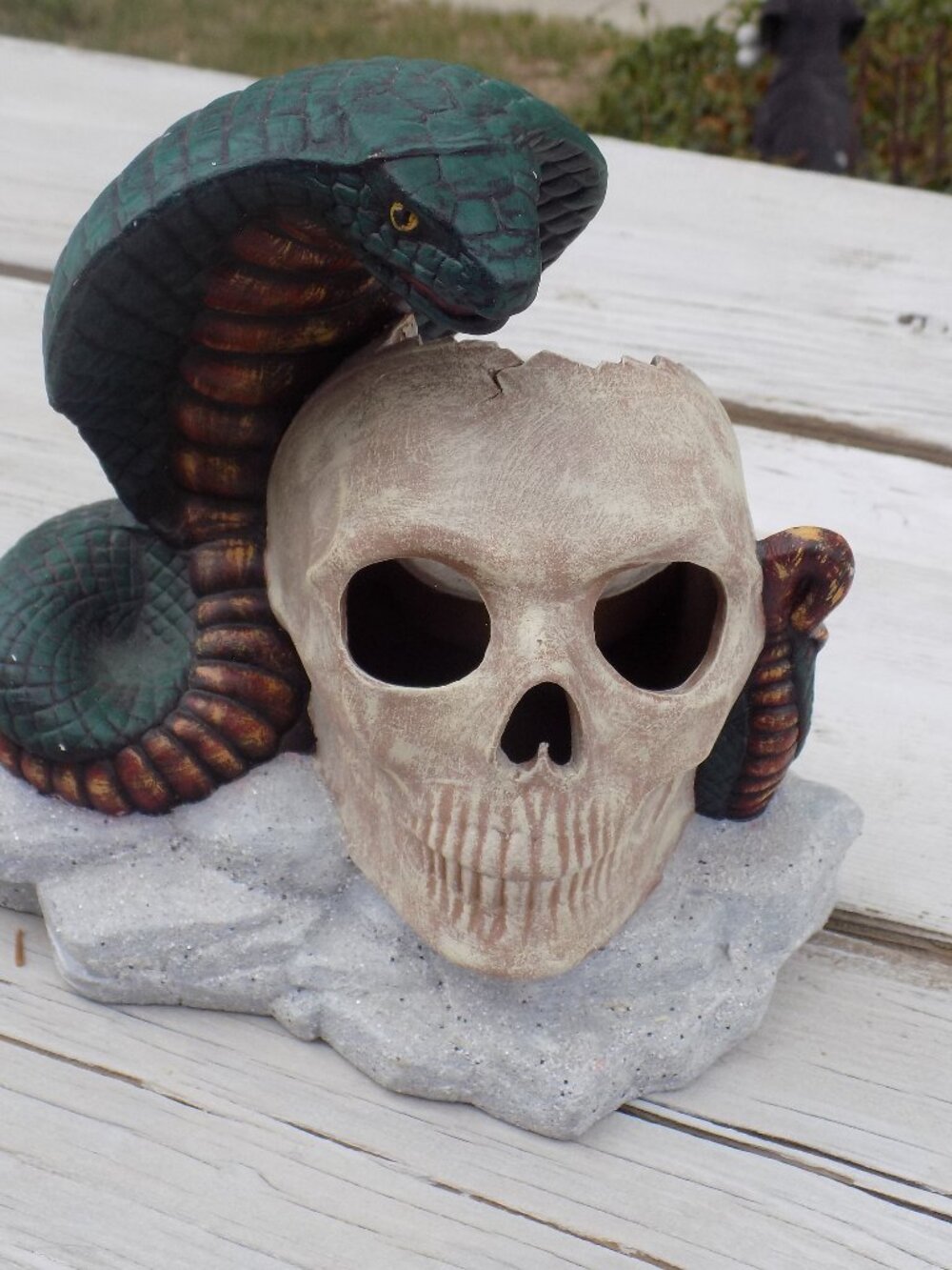 Cobra Skull Candle Holder, Cobra Snake, Skull, Gothic, Mid Evil,